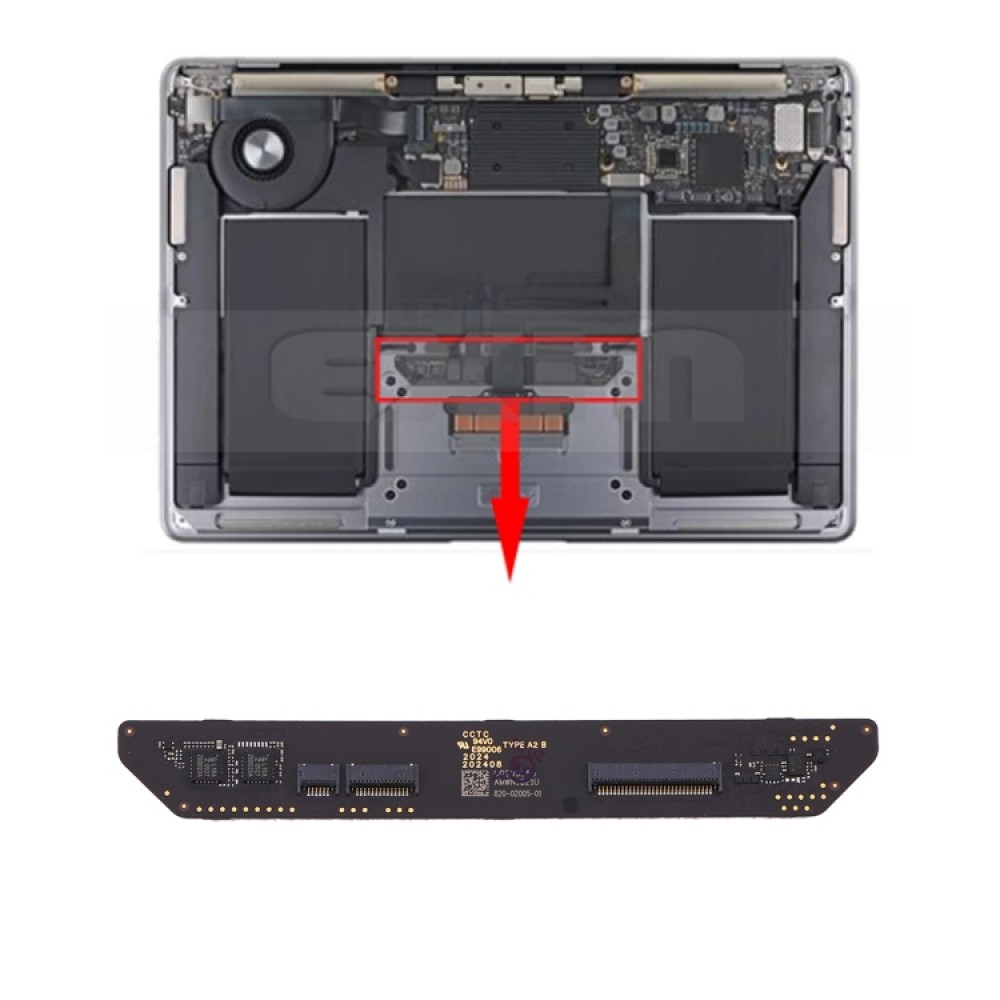 TouchPad Keyboard Connector Board For Macbook Air 13 inch Retina A2179 2020 EMC3302 821-02005-01 EMC3302 821-02005-01 Mac Replacement Parts Apple MacBook Air 13.3 inch A2179 (2020)